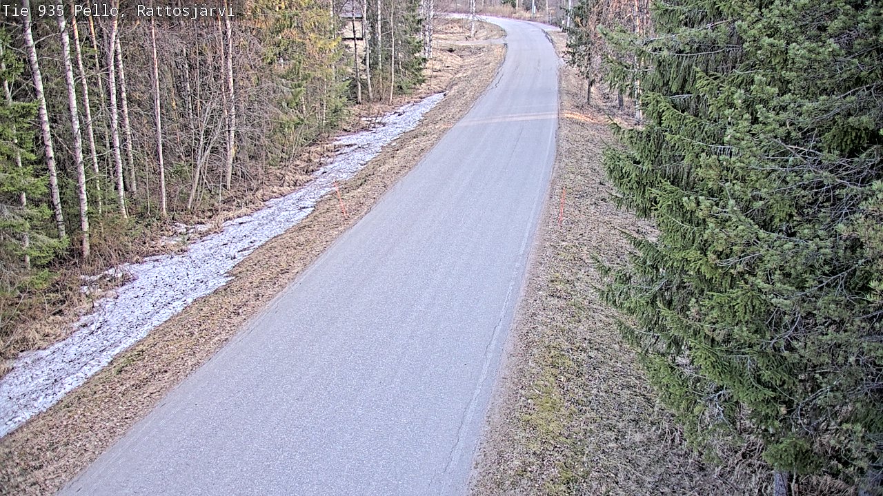 Weather Camera Image Väg 935 Rattosjärvi, Pello, Lappi
