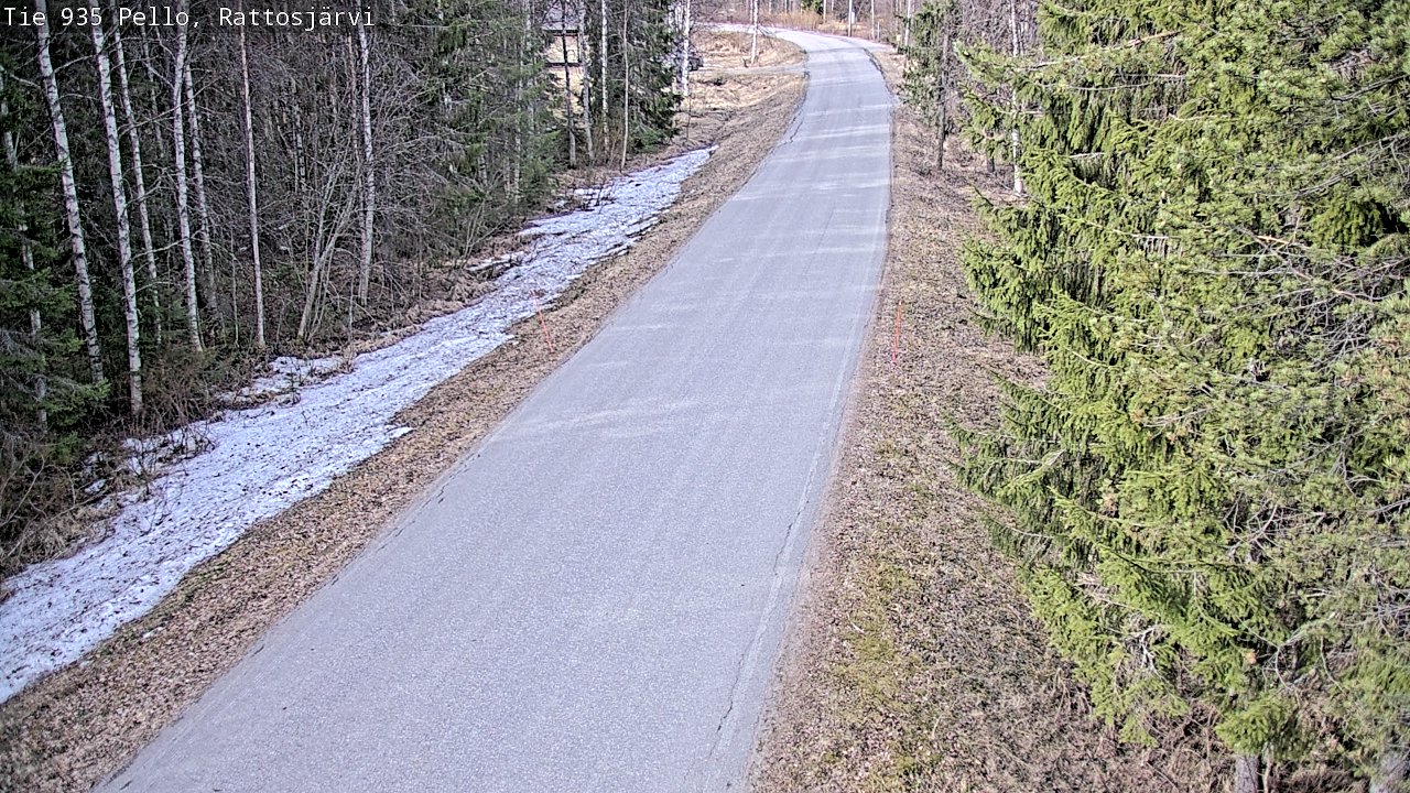 Weather Camera Image Väg 935 Rattosjärvi, Pello, Lappi