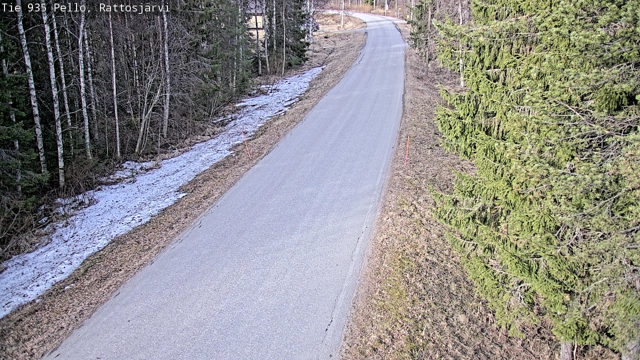 Weather Camera Image Väg 935 Rattosjärvi, Pello, Lappi