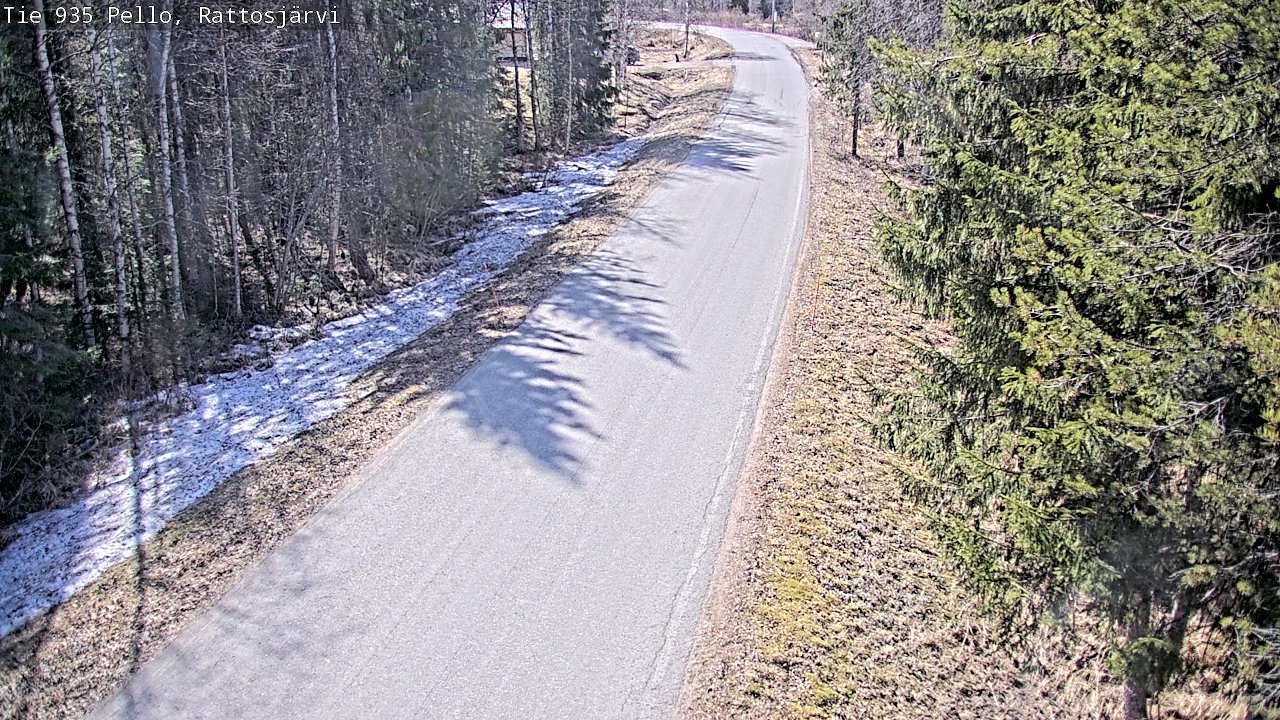 Weather Camera Image Väg 935 Rattosjärvi, Pello, Lappi