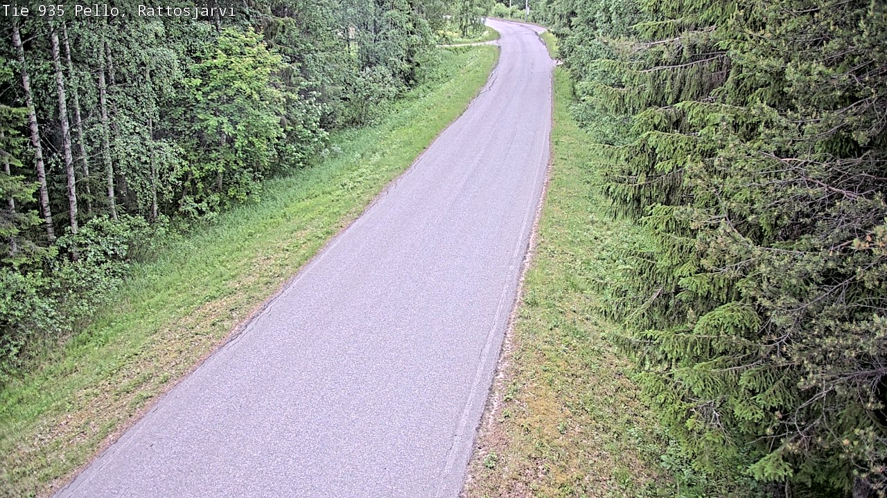 Weather Camera Image Road 935 Rattosjärvi, Pello, Lappi