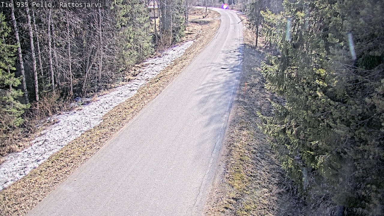 Weather Camera Image Väg 935 Rattosjärvi, Pello, Lappi
