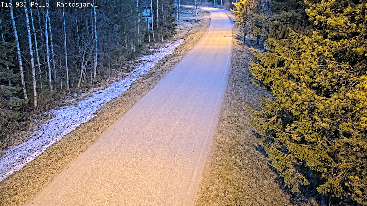 Weather Camera Image Road 935 Rattosjärvi, Pello, Lappi