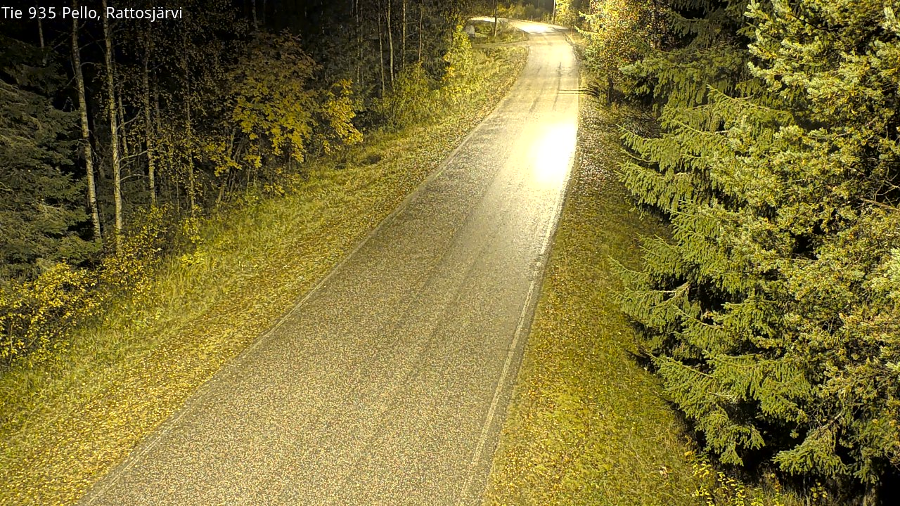 Kelikamerat Kuva Tie 935 Rattosjärvi, Pello, Lappi