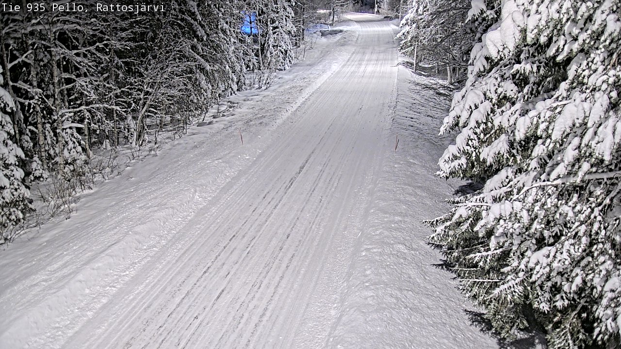 Weather Camera Image Road 935 Rattosjärvi, Pello, Lappi