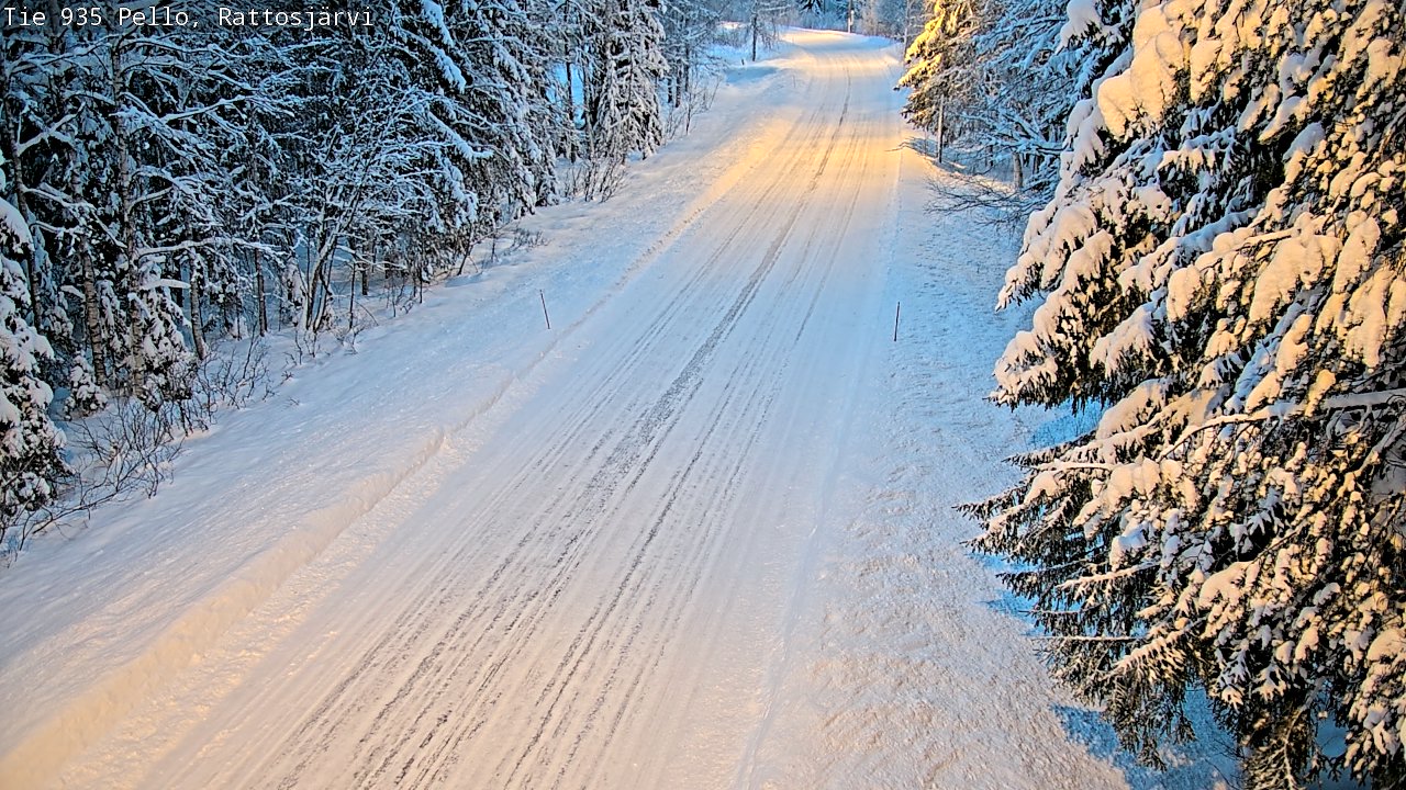 Weather Camera Image Road 935 Rattosjärvi, Pello, Lappi