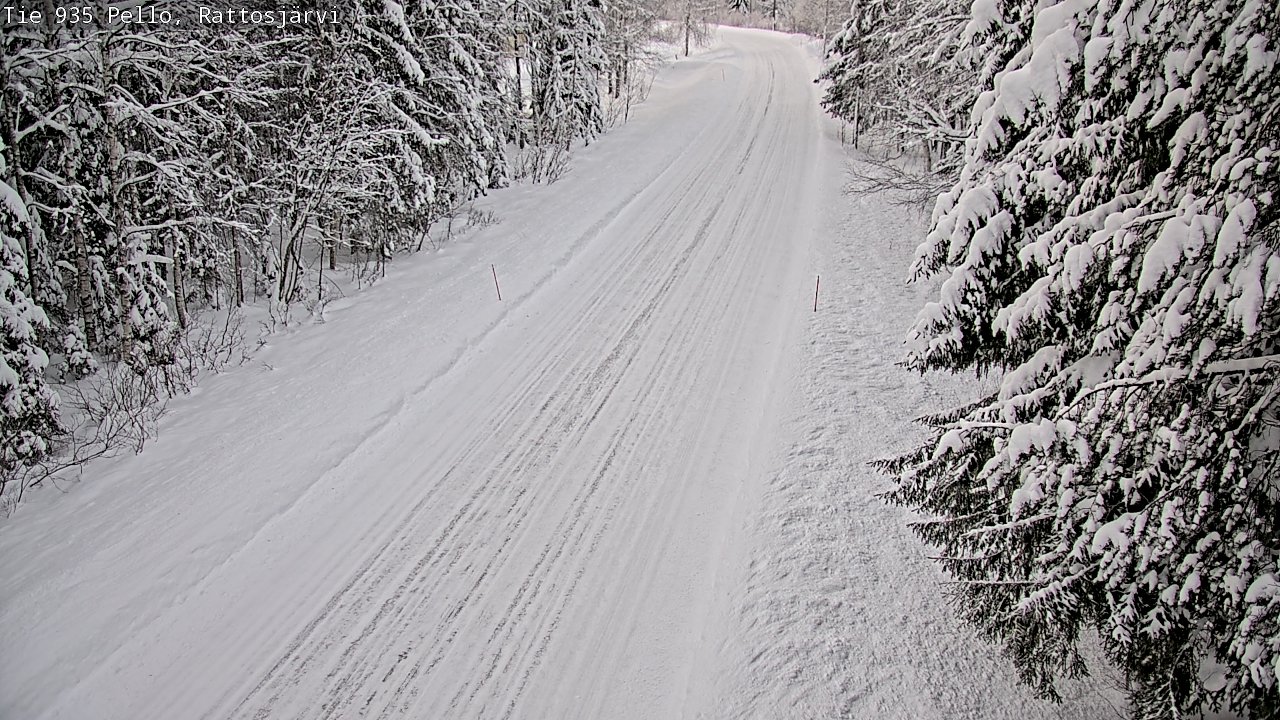 Weather Camera Image Road 935 Rattosjärvi, Pello, Lappi