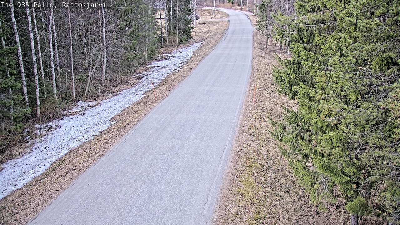Weather Camera Image Väg 935 Rattosjärvi, Pello, Lappi