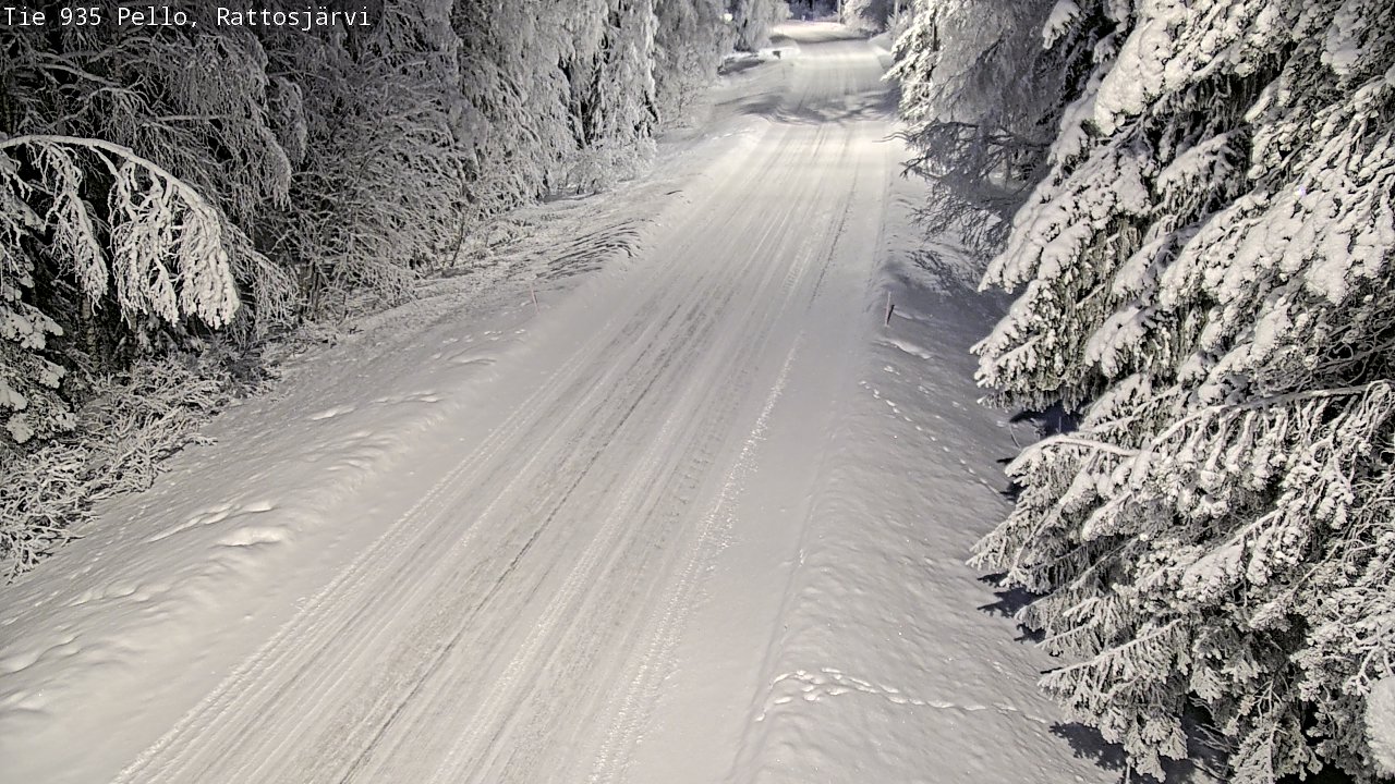Kelikamerat Kuva Tie 935 Rattosjärvi, Pello, Lappi