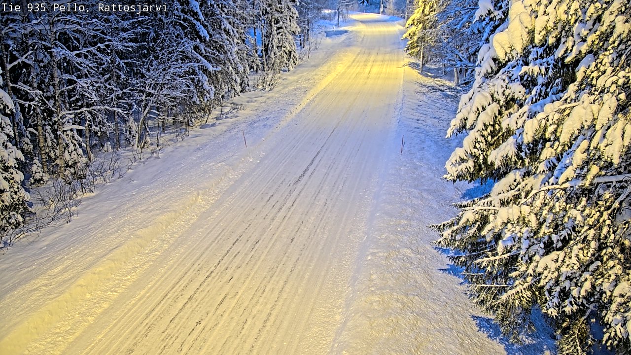 Weather Camera Image Road 935 Rattosjärvi, Pello, Lappi