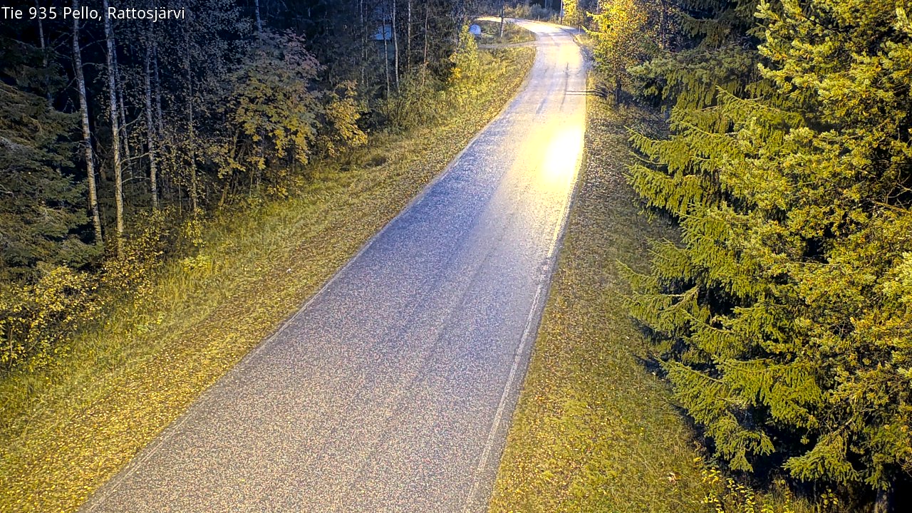 Kelikamerat Kuva Tie 935 Rattosjärvi, Pello, Lappi