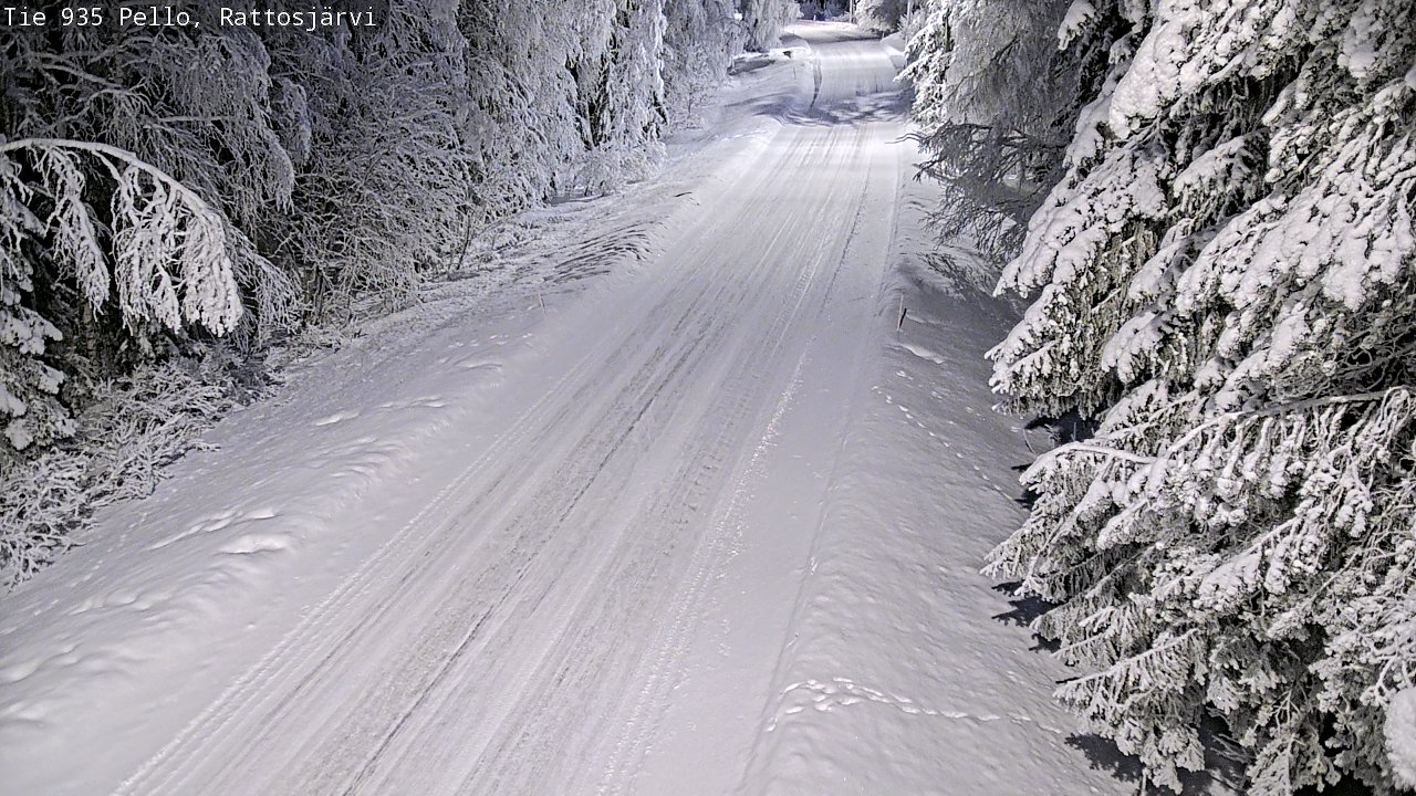 Kelikamerat Kuva Tie 935 Rattosjärvi, Pello, Lappi