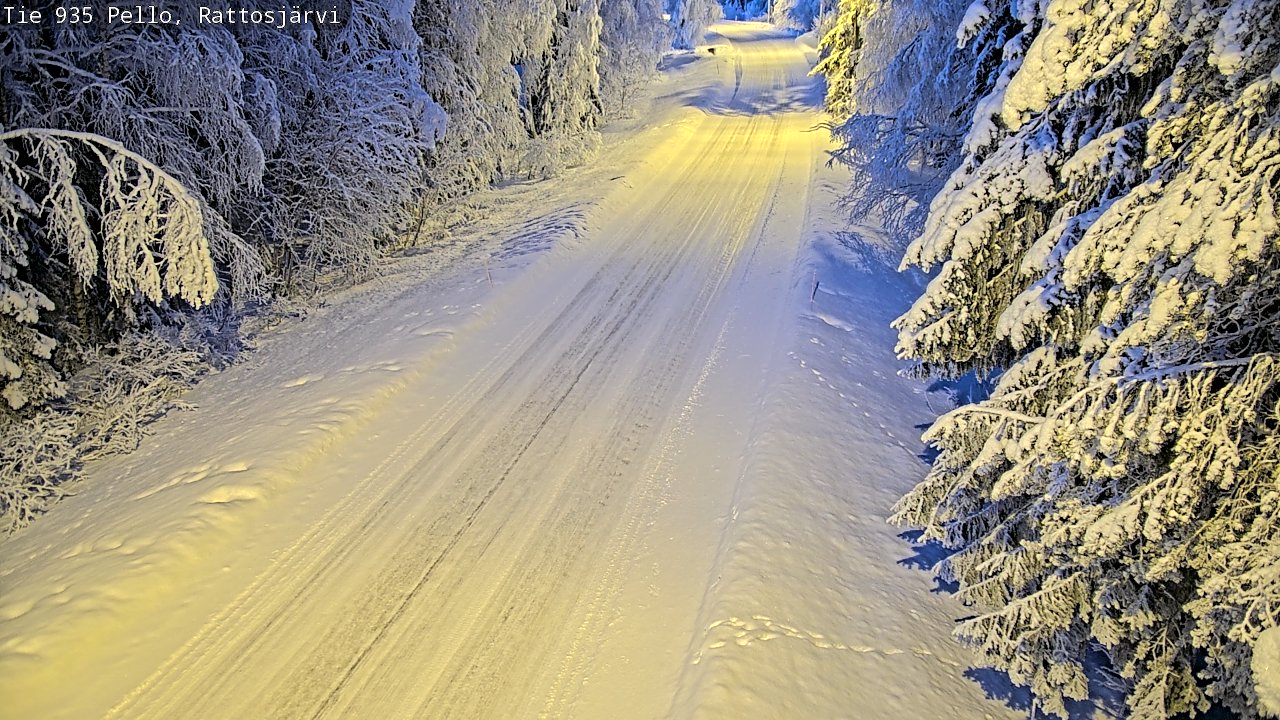 Kelikamerat Kuva Tie 935 Rattosjärvi, Pello, Lappi