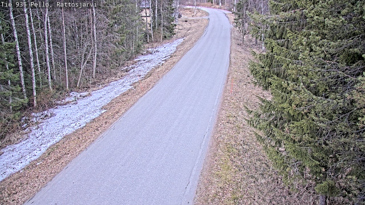 Weather Camera Image Väg 935 Rattosjärvi, Pello, Lappi