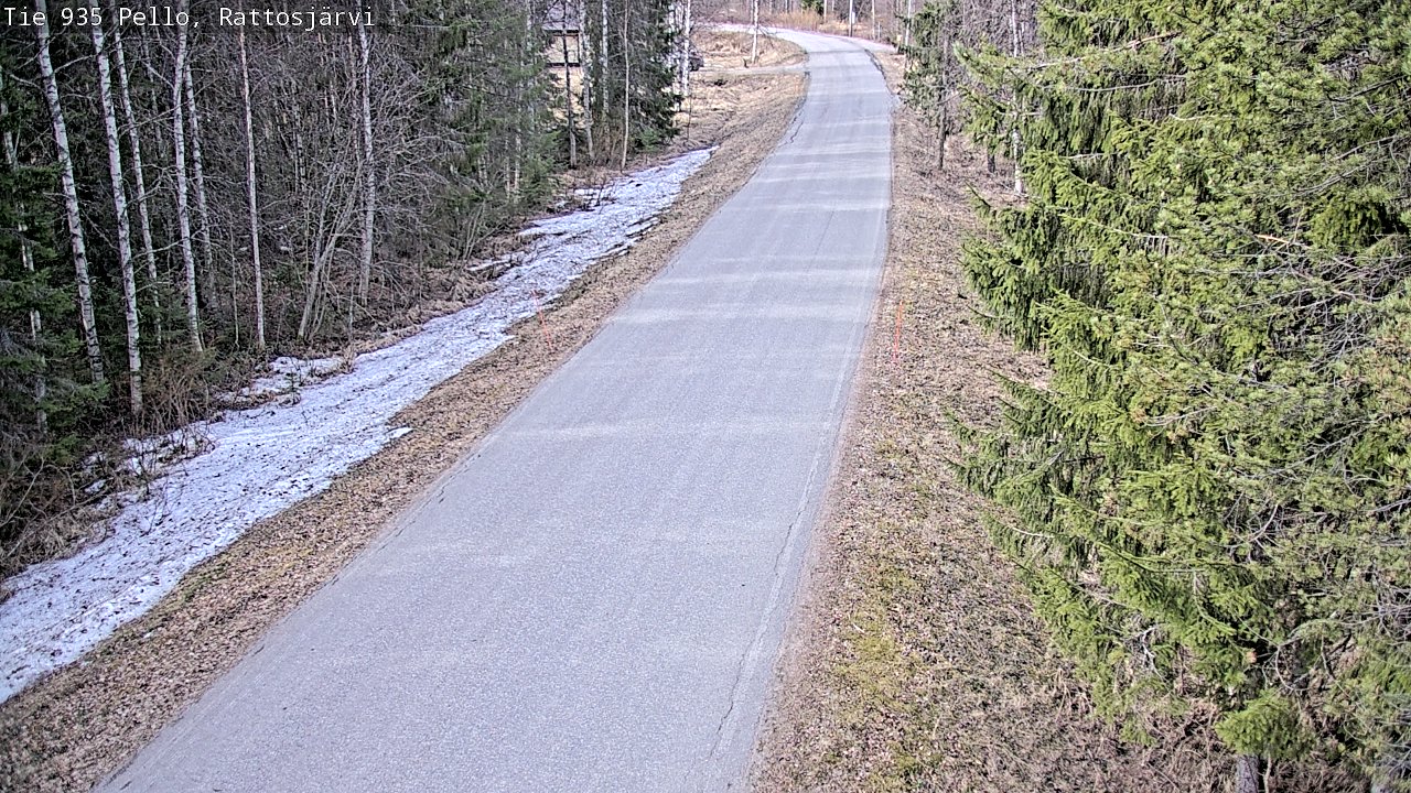 Weather Camera Image Väg 935 Rattosjärvi, Pello, Lappi