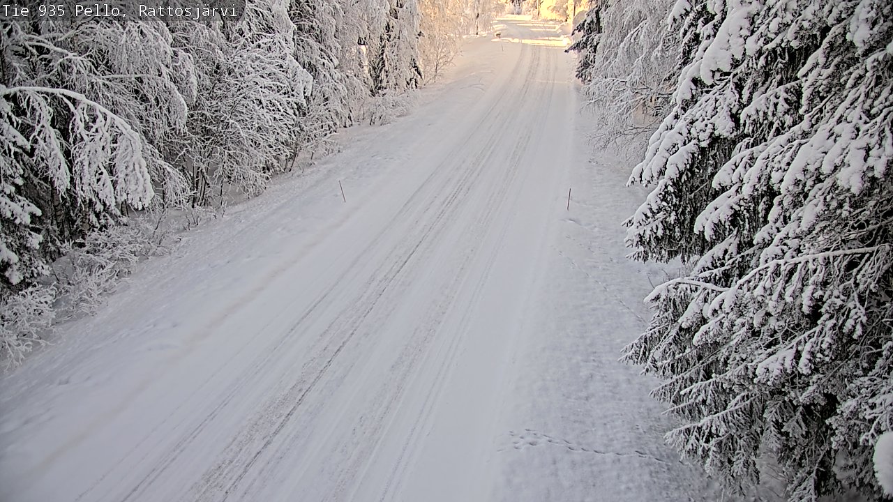 Kelikamerat Kuva Tie 935 Rattosjärvi, Pello, Lappi