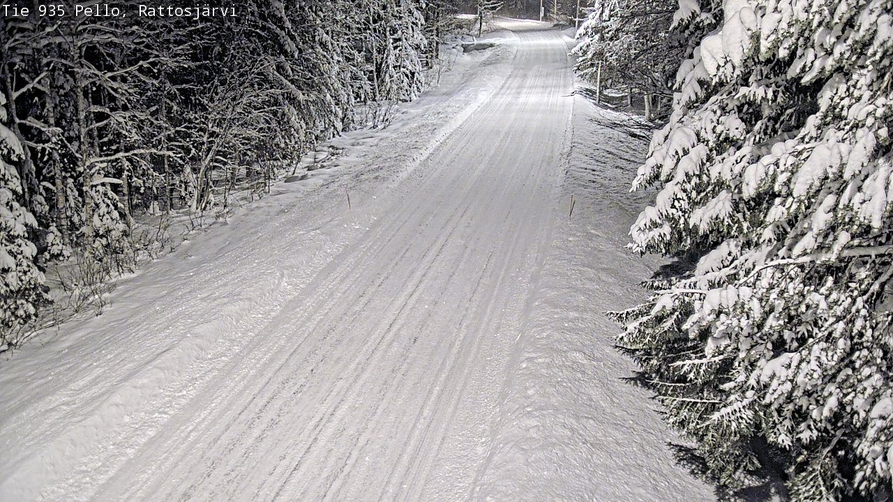 Weather Camera Image Road 935 Rattosjärvi, Pello, Lappi