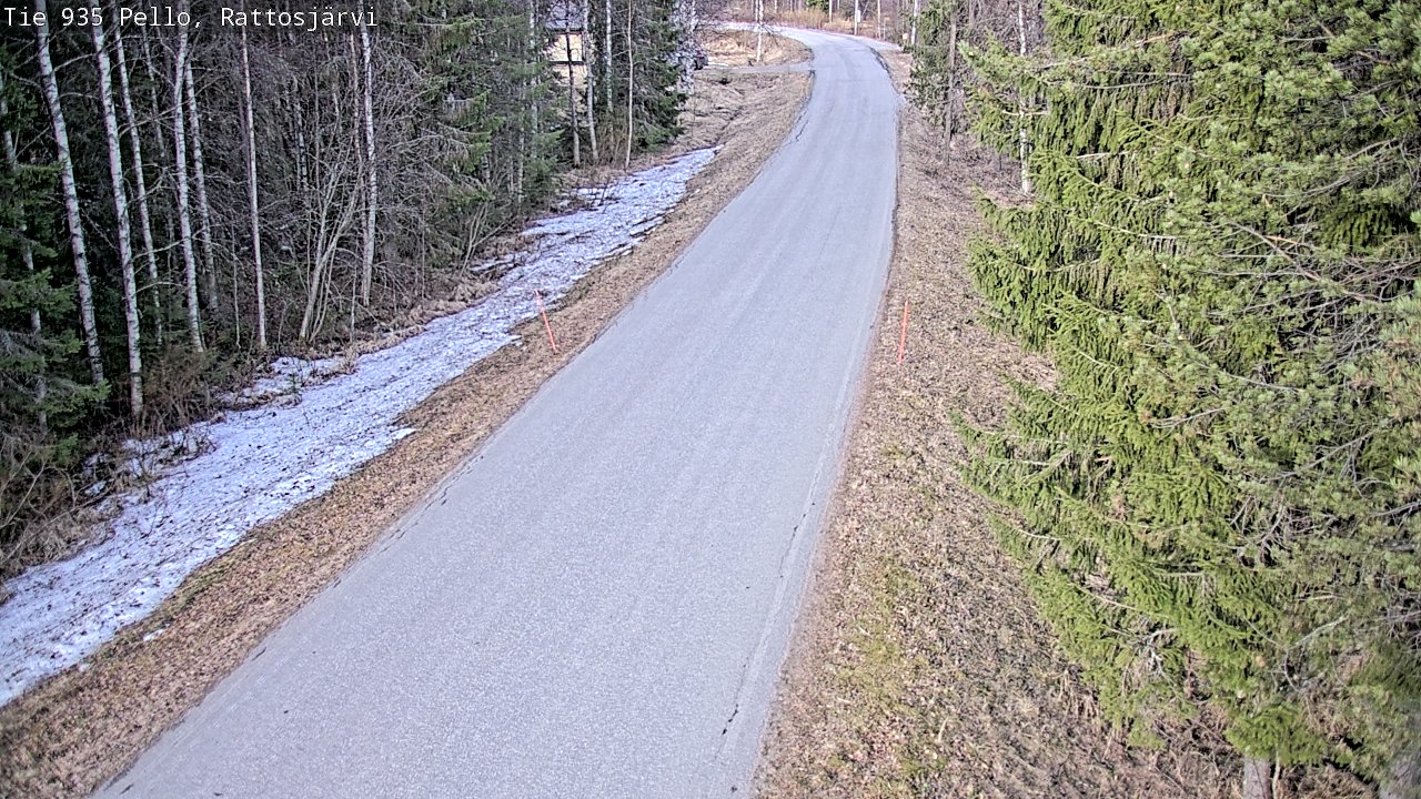Weather Camera Image Väg 935 Rattosjärvi, Pello, Lappi