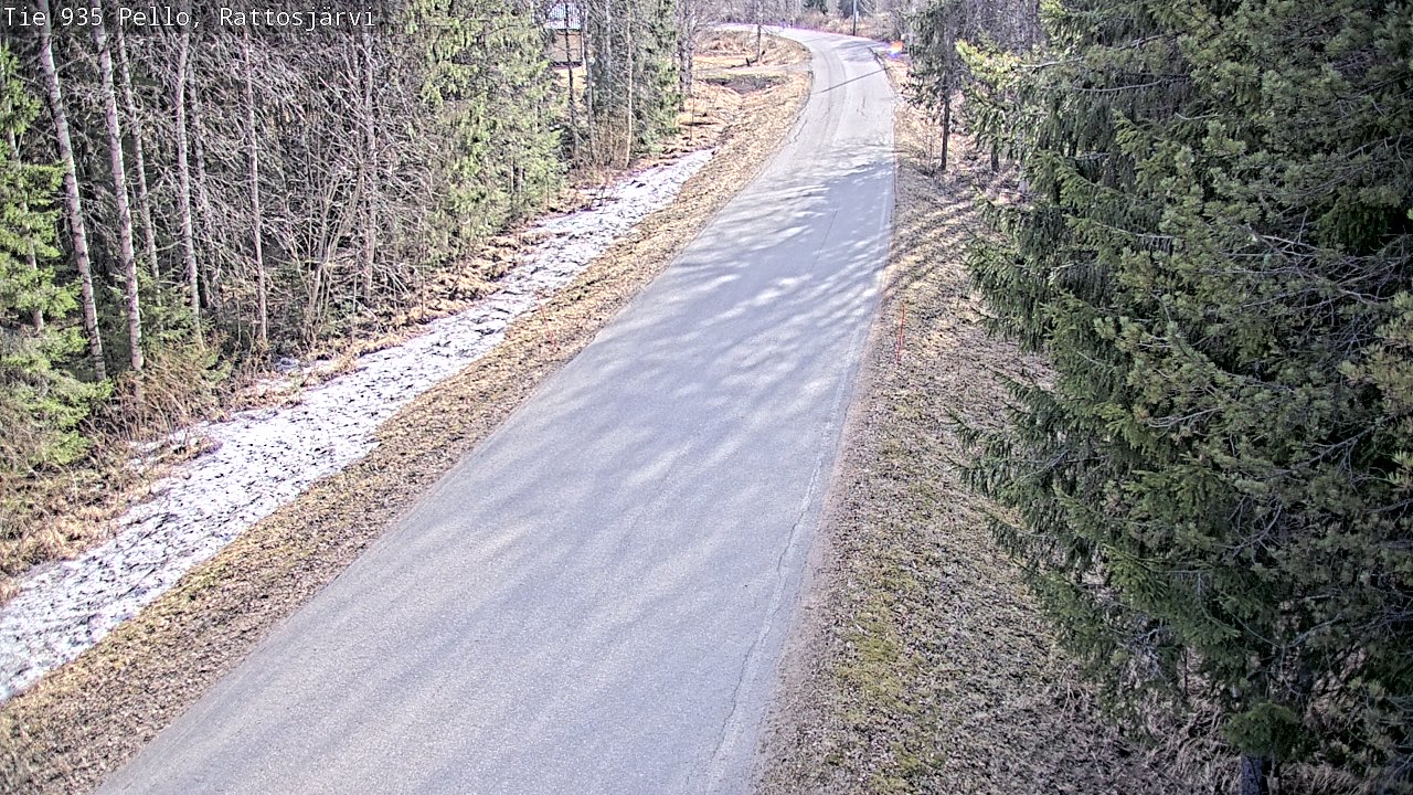 Weather Camera Image Väg 935 Rattosjärvi, Pello, Lappi