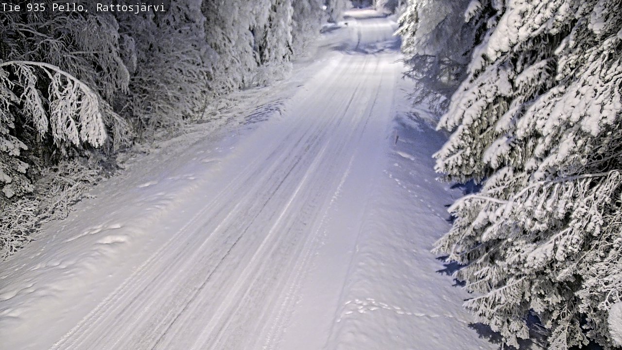 Kelikamerat Kuva Tie 935 Rattosjärvi, Pello, Lappi