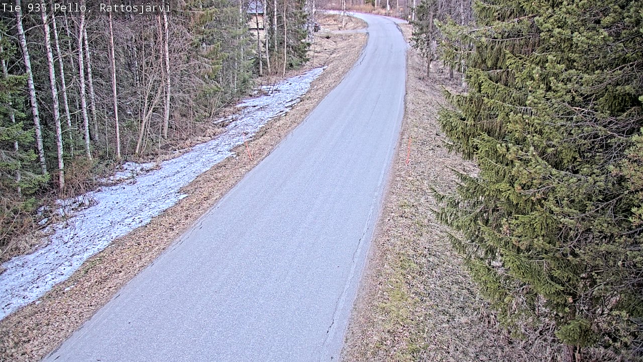 Weather Camera Image Väg 935 Rattosjärvi, Pello, Lappi