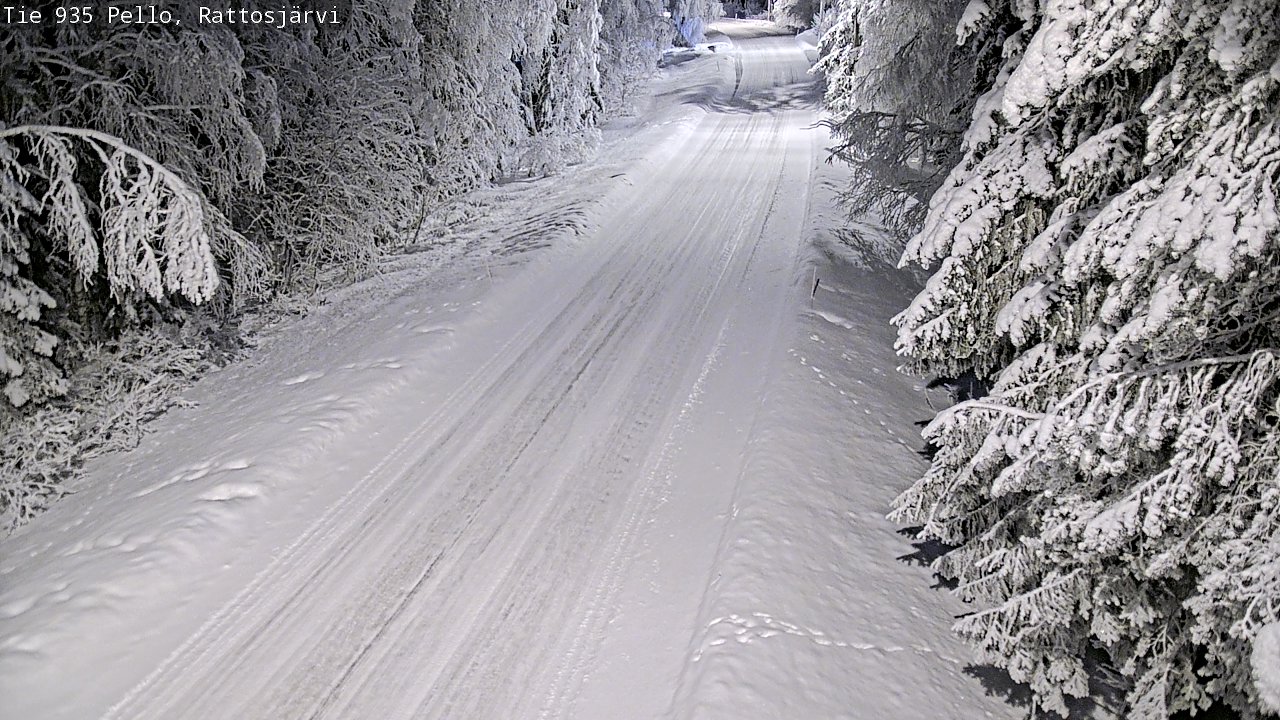 Kelikamerat Kuva Tie 935 Rattosjärvi, Pello, Lappi