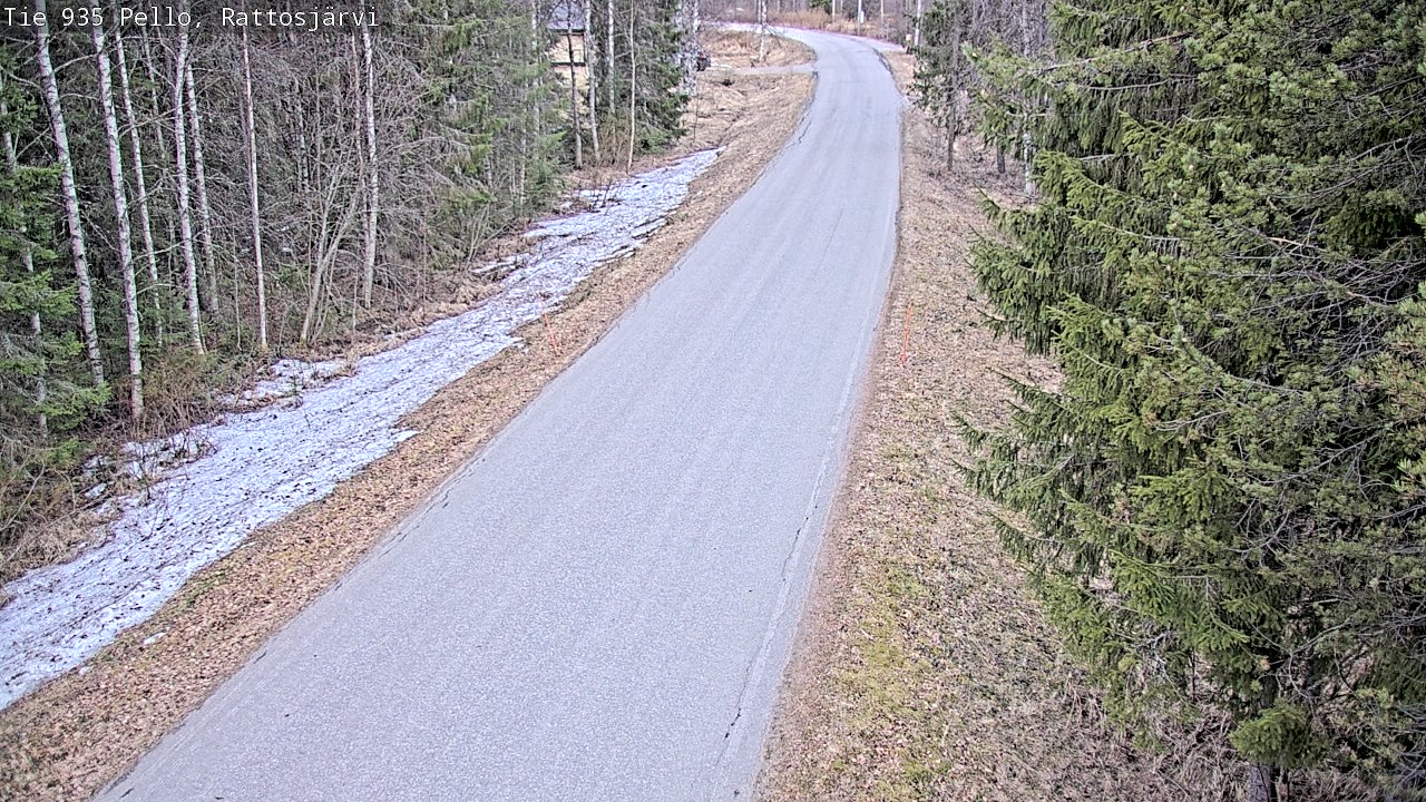 Weather Camera Image Väg 935 Rattosjärvi, Pello, Lappi