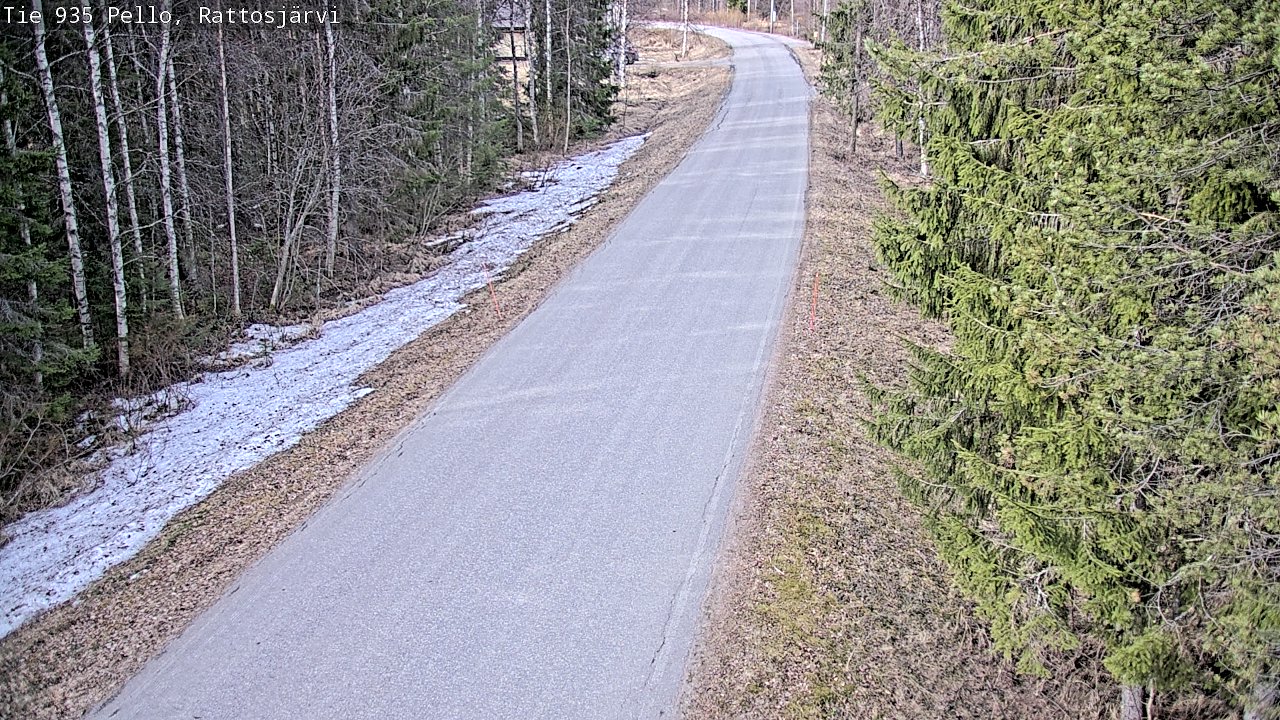 Weather Camera Image Väg 935 Rattosjärvi, Pello, Lappi