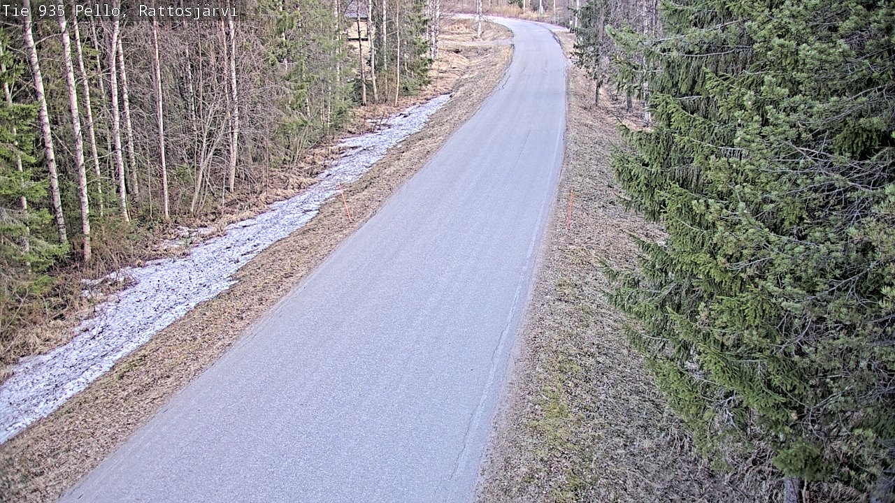 Weather Camera Image Väg 935 Rattosjärvi, Pello, Lappi