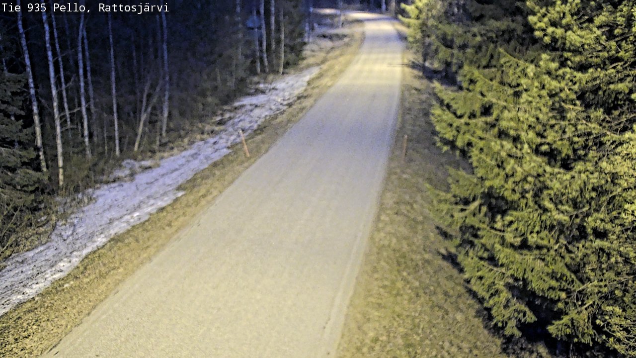 Weather Camera Image Väg 935 Rattosjärvi, Pello, Lappi