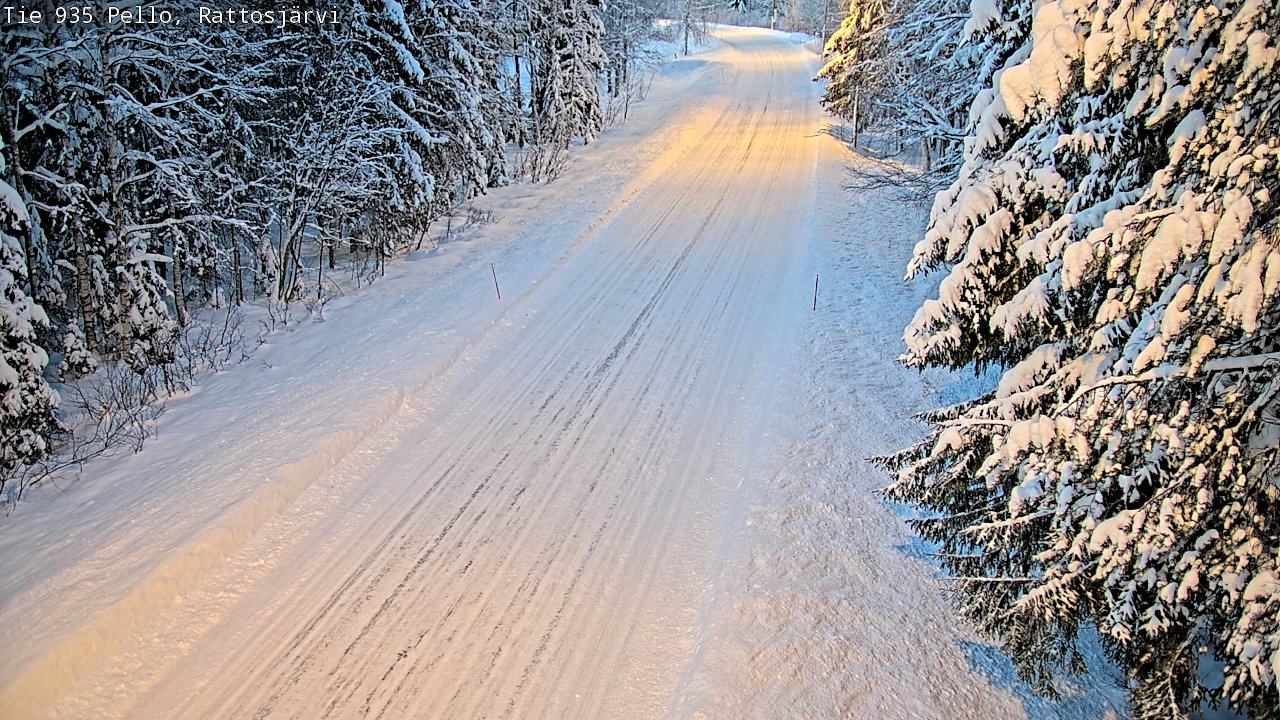 Weather Camera Image Road 935 Rattosjärvi, Pello, Lappi