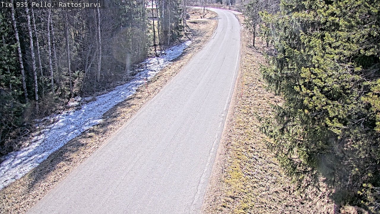 Weather Camera Image Väg 935 Rattosjärvi, Pello, Lappi