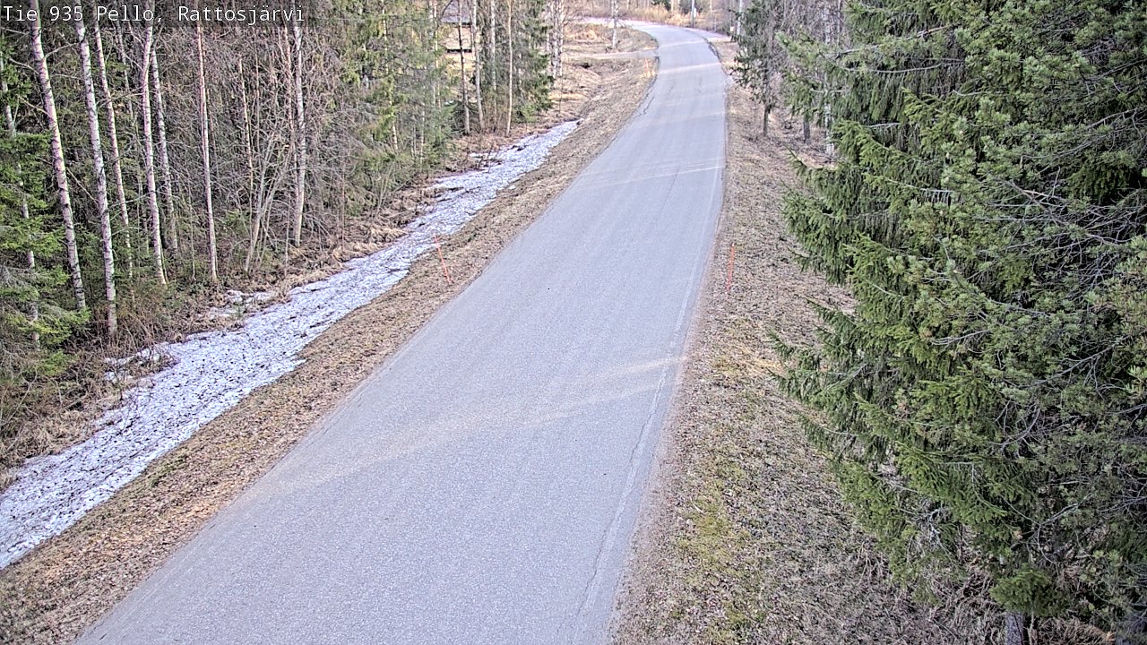 Weather Camera Image Väg 935 Rattosjärvi, Pello, Lappi