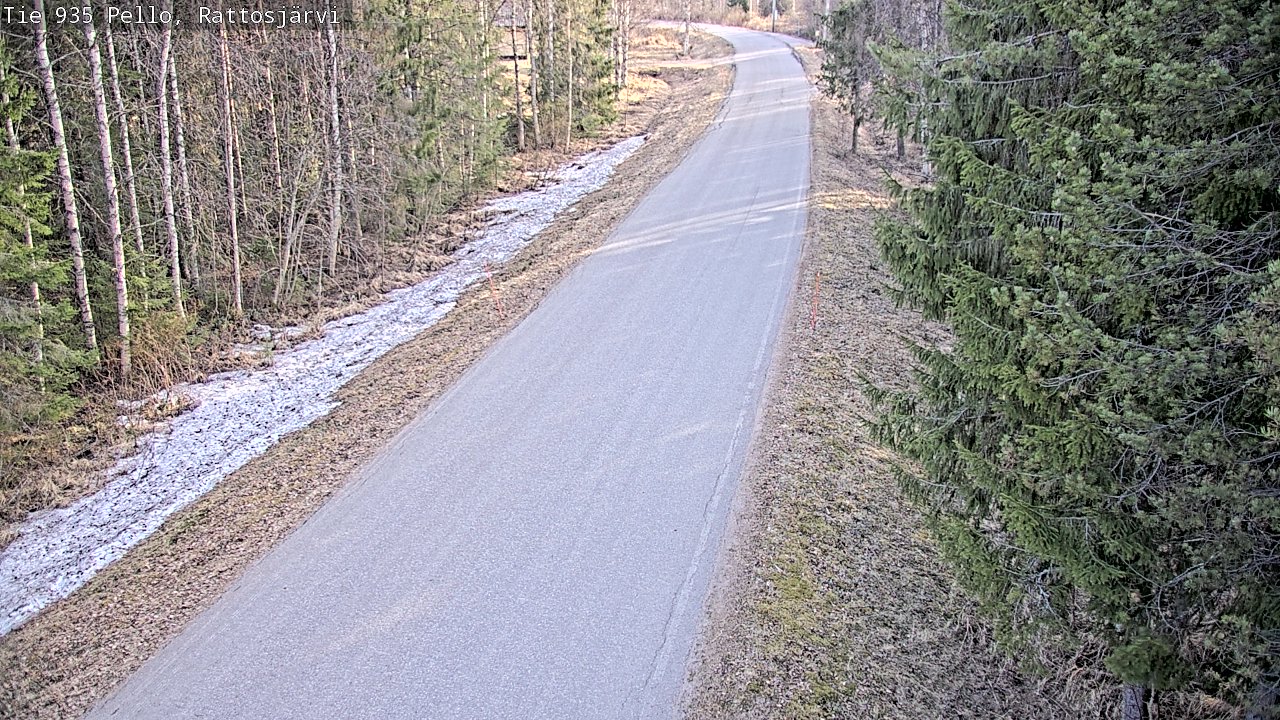 Weather Camera Image Väg 935 Rattosjärvi, Pello, Lappi