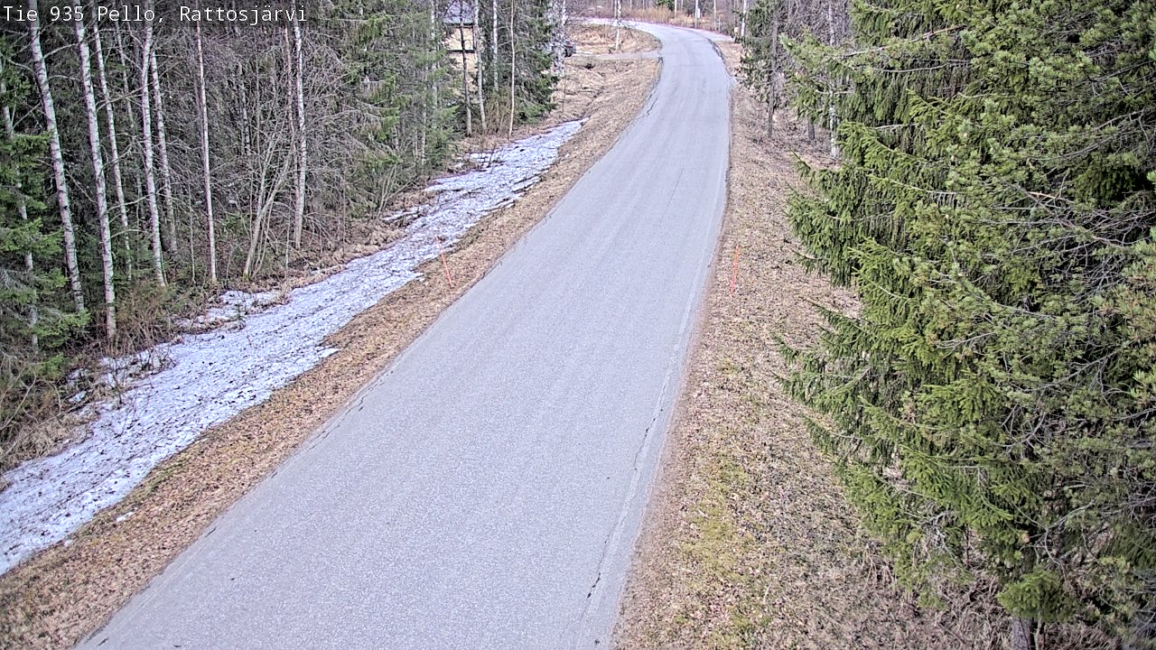 Weather Camera Image Väg 935 Rattosjärvi, Pello, Lappi