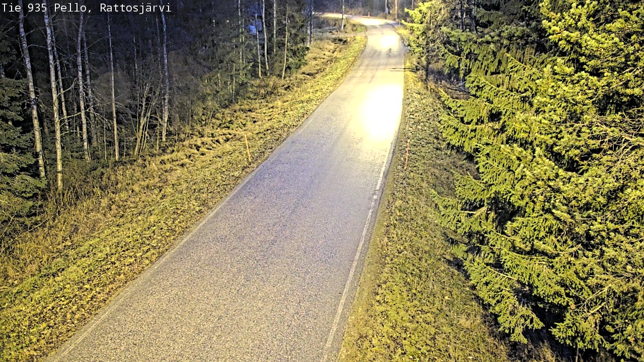 Kelikamerat Kuva Tie 935 Rattosjärvi, Pello, Lappi