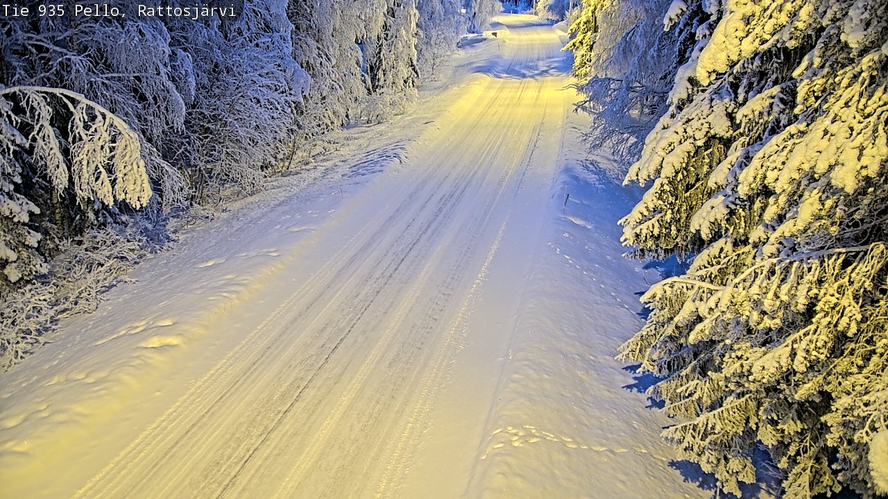 Kelikamerat Kuva Tie 935 Rattosjärvi, Pello, Lappi