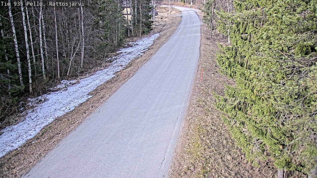 Weather Camera Image Väg 935 Rattosjärvi, Pello, Lappi