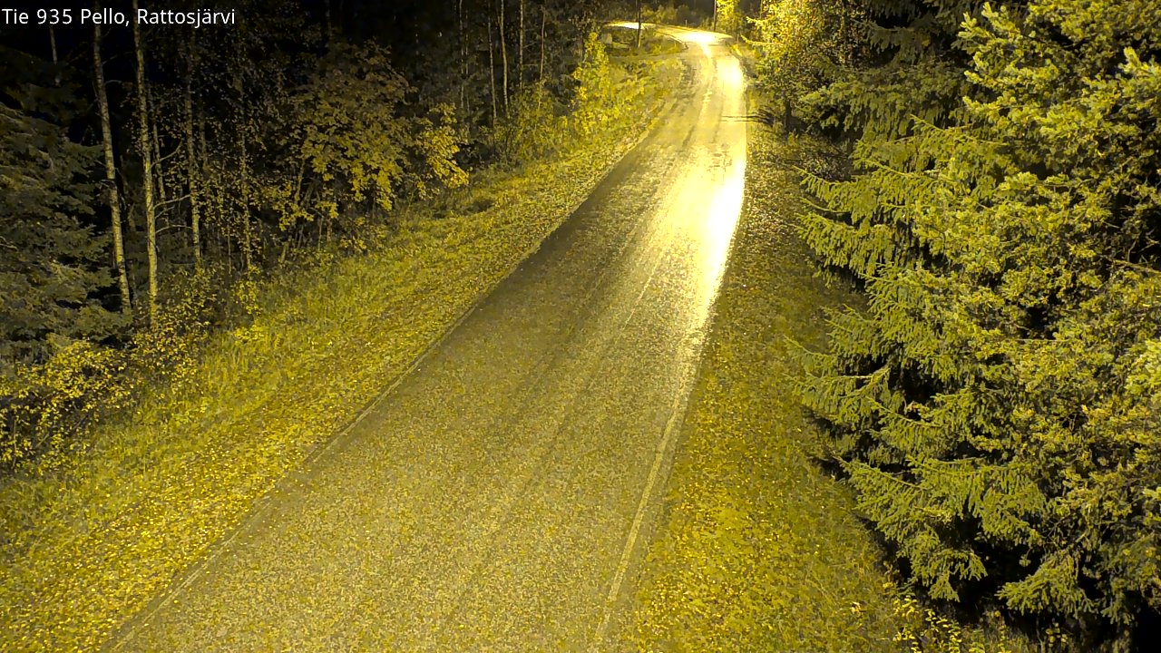 Kelikamerat Kuva Tie 935 Rattosjärvi, Pello, Lappi