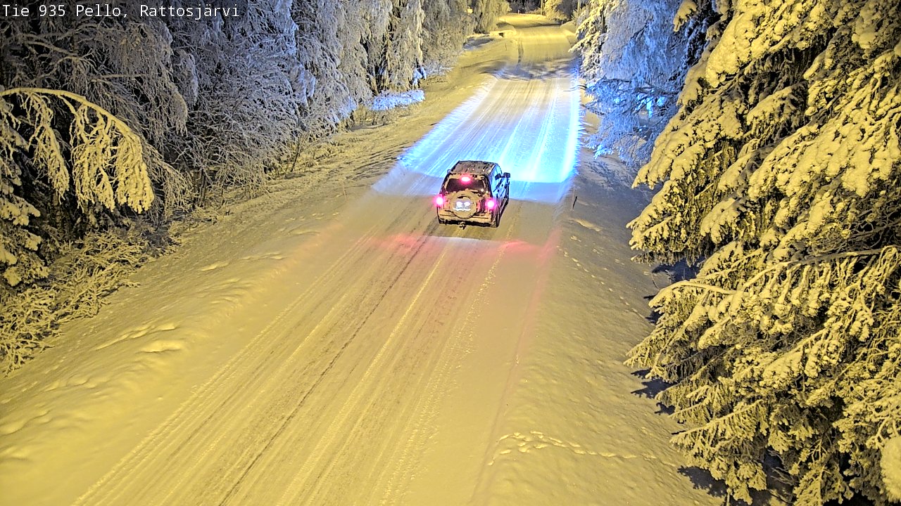 Kelikamerat Kuva Tie 935 Rattosjärvi, Pello, Lappi