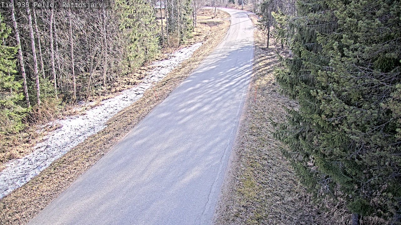 Weather Camera Image Väg 935 Rattosjärvi, Pello, Lappi