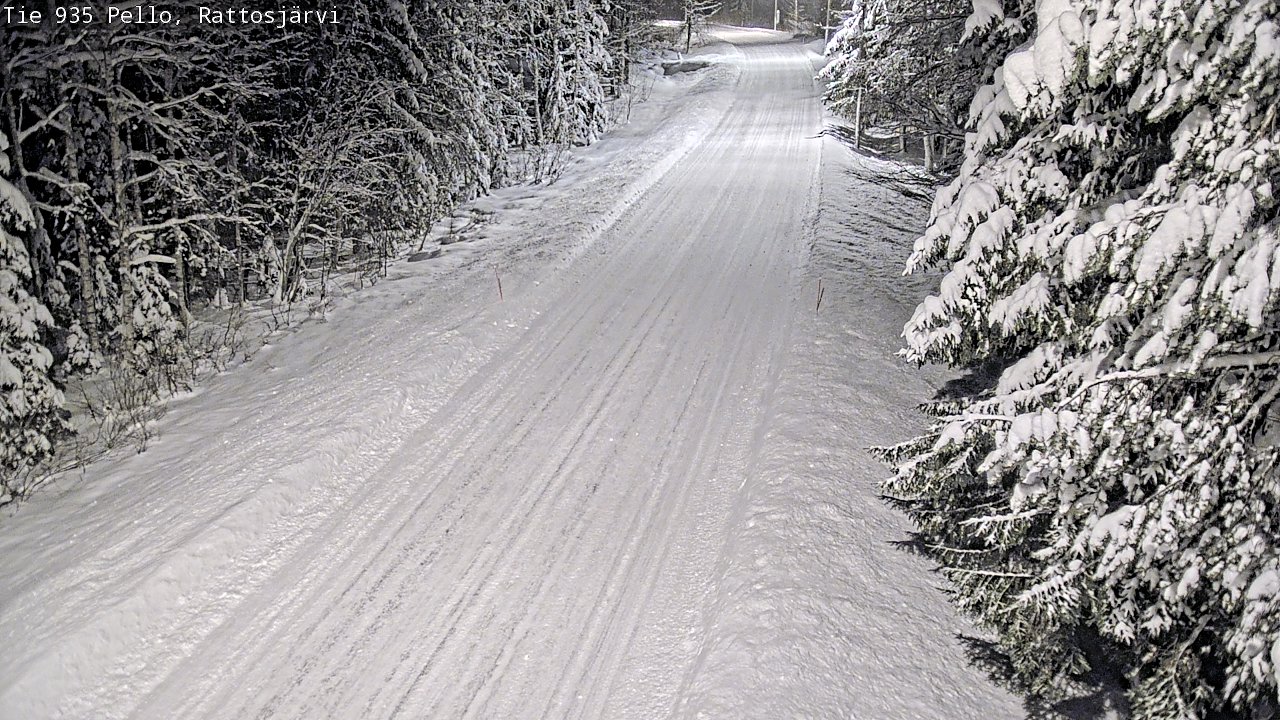 Weather Camera Image Road 935 Rattosjärvi, Pello, Lappi