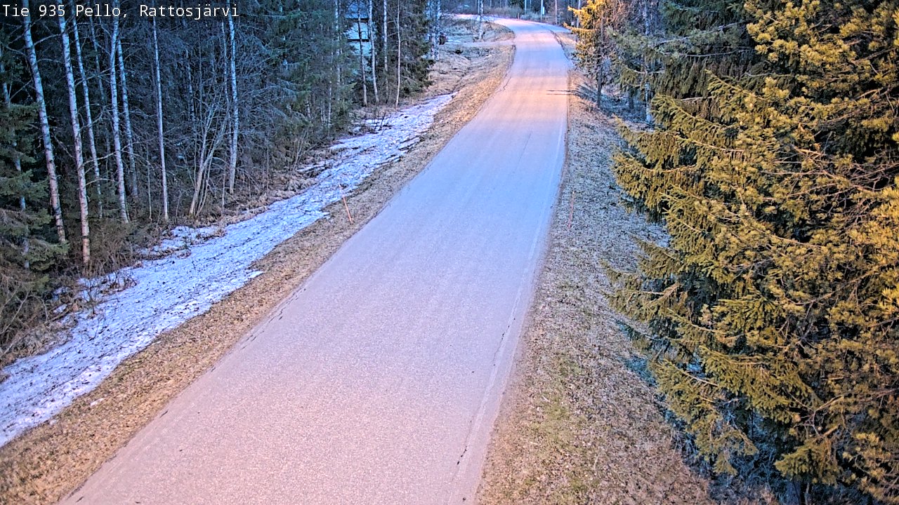 Weather Camera Image Väg 935 Rattosjärvi, Pello, Lappi