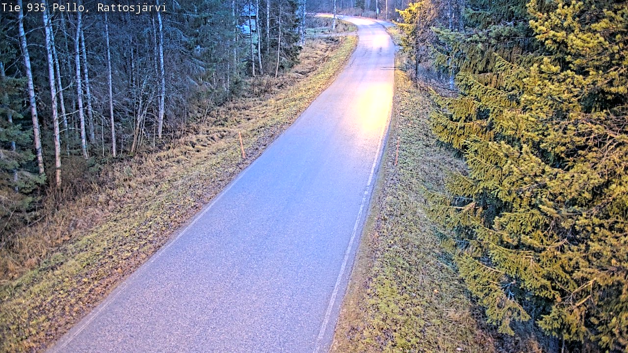 Kelikamerat Kuva Tie 935 Rattosjärvi, Pello, Lappi