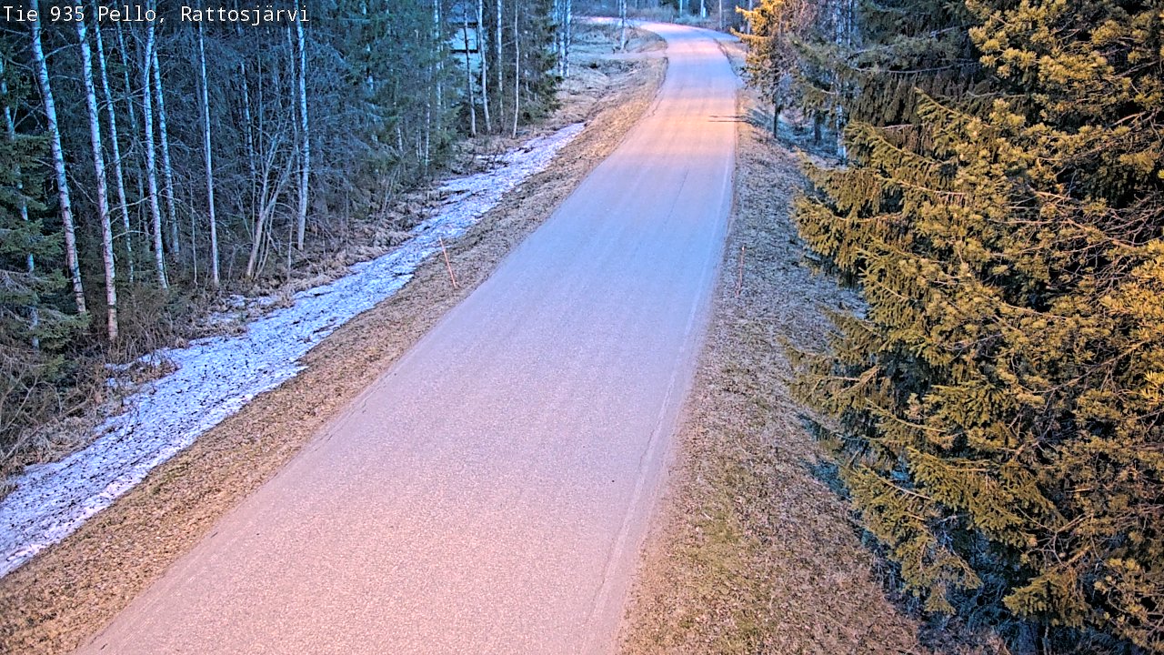 Weather Camera Image Road 935 Rattosjärvi, Pello, Lappi