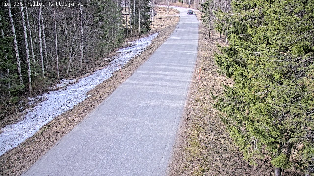 Weather Camera Image Väg 935 Rattosjärvi, Pello, Lappi