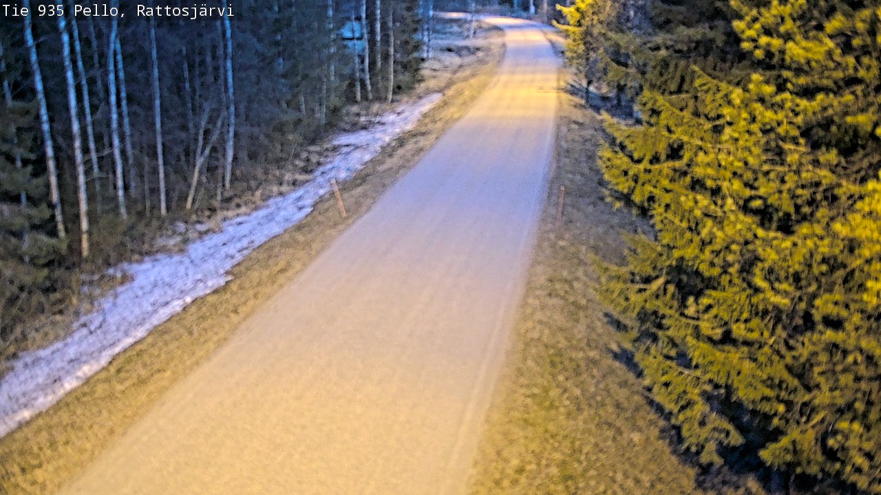 Weather Camera Image Road 935 Rattosjärvi, Pello, Lappi