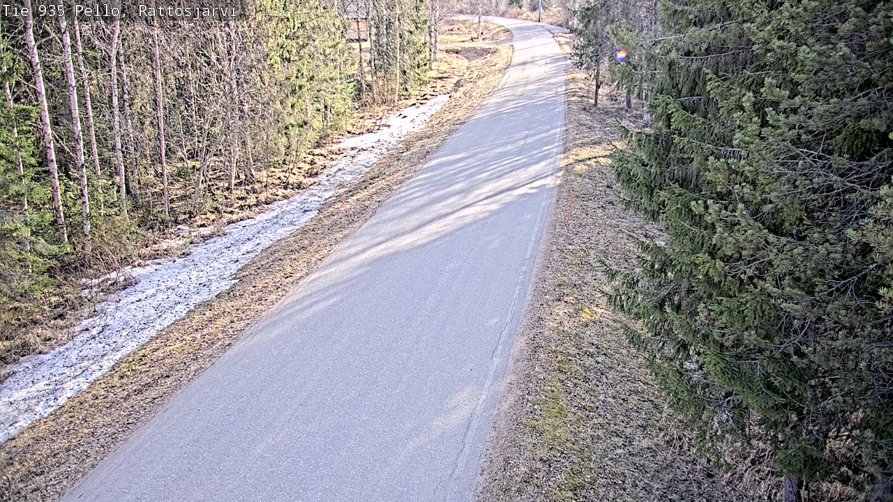 Weather Camera Image Väg 935 Rattosjärvi, Pello, Lappi