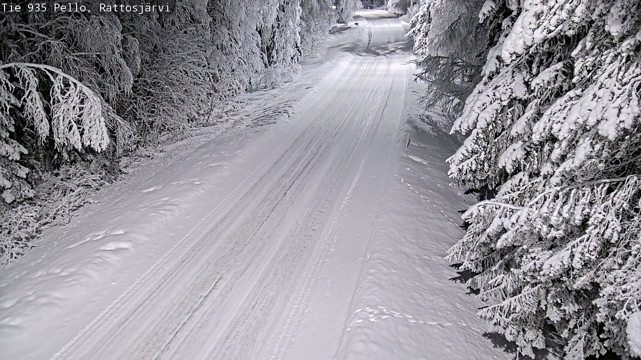 Kelikamerat Kuva Tie 935 Rattosjärvi, Pello, Lappi