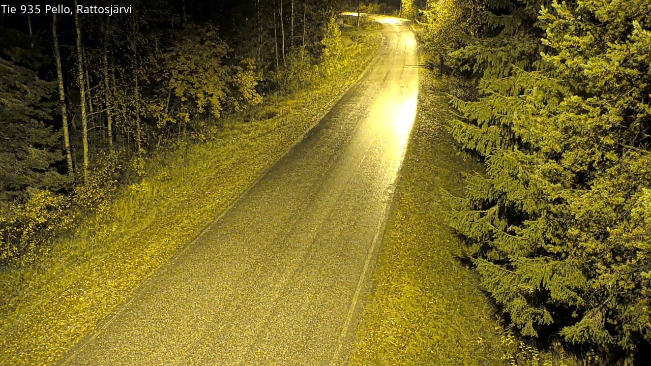 Kelikamerat Kuva Tie 935 Rattosjärvi, Pello, Lappi